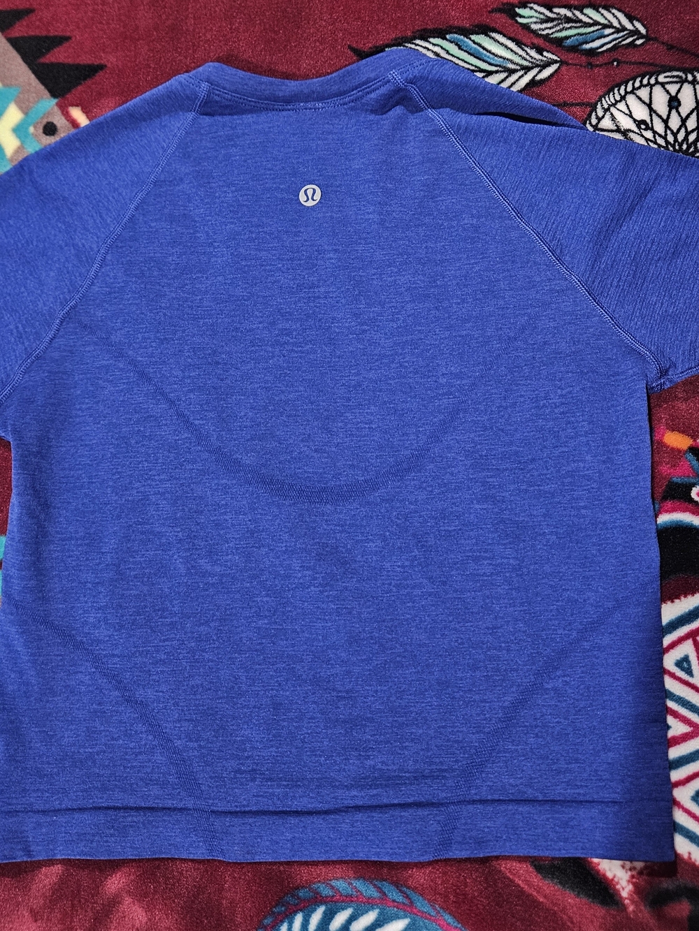 lululemon athletica Blue Cropped Crew Neck Top - Picture 2 of 3